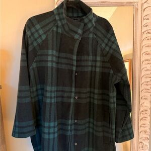 Banana Republic Plaid Button-Up Coat